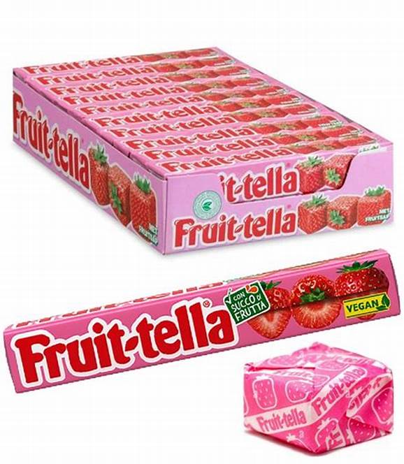 FRUIT TELLA STRAWBERRY FLAVOURED CHEWY SWEETS