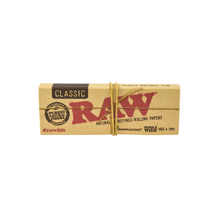 RAW CLASSIC CONNOISSEUR SINGLE WIDE W TIPS