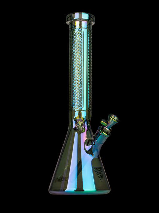 RED EYE TEK - FACETTED BEAKER BONG (15")